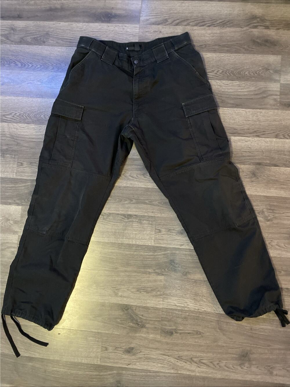 5.11 Tactical TDU Ripstop Pants Mens Large Regular Black Cargo Work Duty 74003